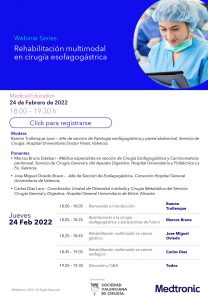 Webinar - Rehabilitación Multimodal en Cirugía Esofagogástrica