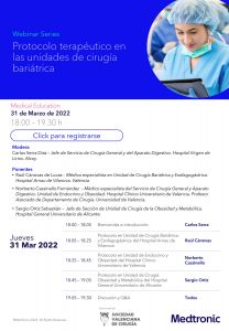 protocolo terapeutico unidades cirugia bariatrica webinar Medtronic 31 de Marzo